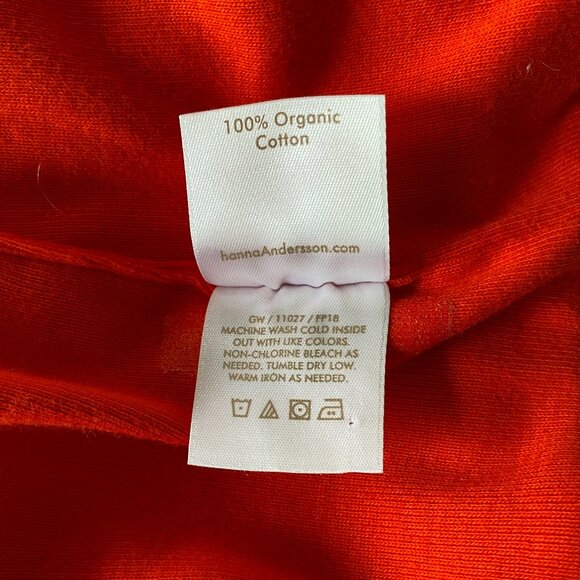 Hanna Andersson 100% Organic Cotton Hat Orange with Embroidered Black Eyes - Picture 6 of 7